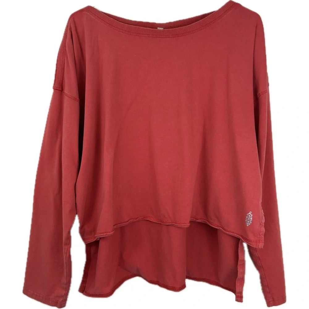 Free People Movement Red Knit Top - Picture 1 of 5